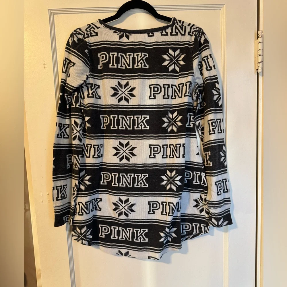 Victorias Secret PINK size large thermal sleep shirt - Picture 3 of 3